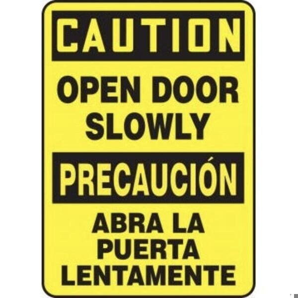 Accuform BILINGUAL OSHA CAUTION SAFETY SIGN SBMABR607XP SBMABR607XP - main